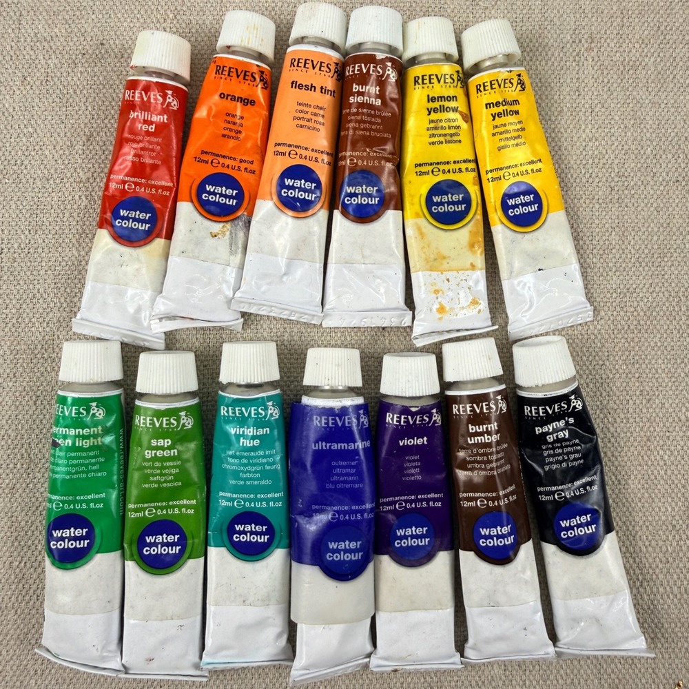 Mixed Artist Watercolor Paint Lot Daler Rowney Reeves Royal Langnickel 25 Tubes - Picture 2 of 7
